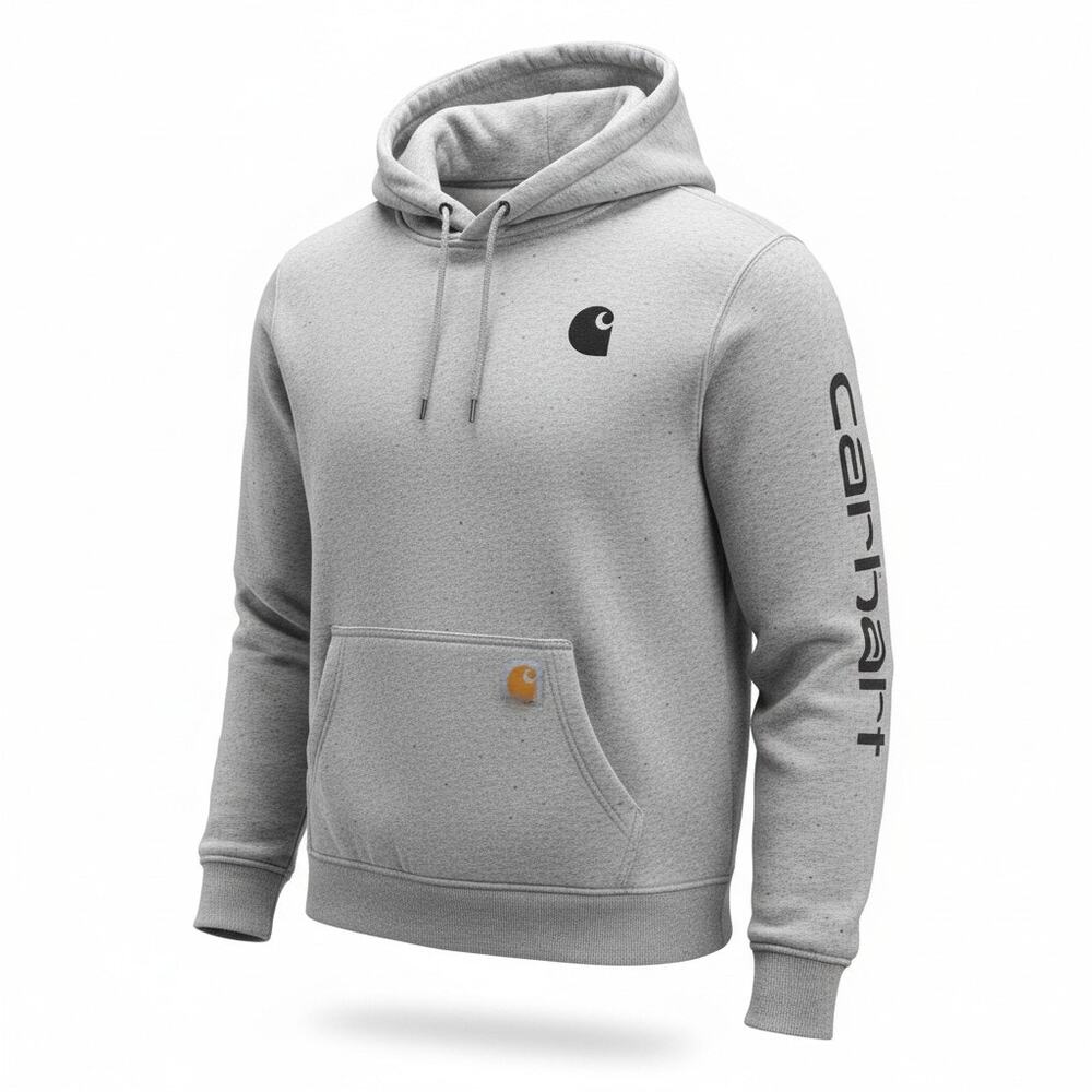 Carhartt Gray Pullover Hoodie Size L Workwear